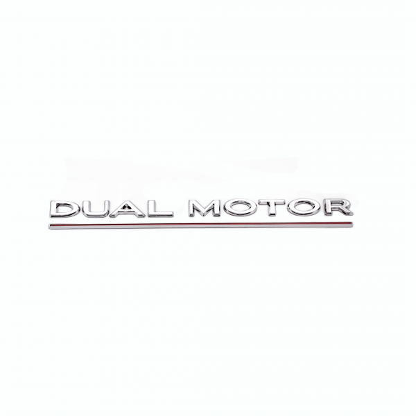 DUAL MOTOR"-Emblem für den hinteren Kofferraum - Tesla Model S, X, 3 & Y