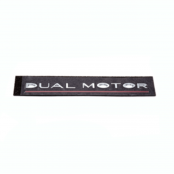 DUAL MOTOR" embleem voor achterbak - Tesla Model S, X, 3 & Y