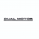 Emblem "DUAL MOTOR" för bakre bagageluckan - Tesla Model SX, 3 och Y