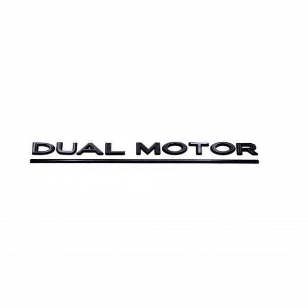 Emblema "DUAL MOTOR" para el maletero trasero - Tesla Model S , X, 3 e Y