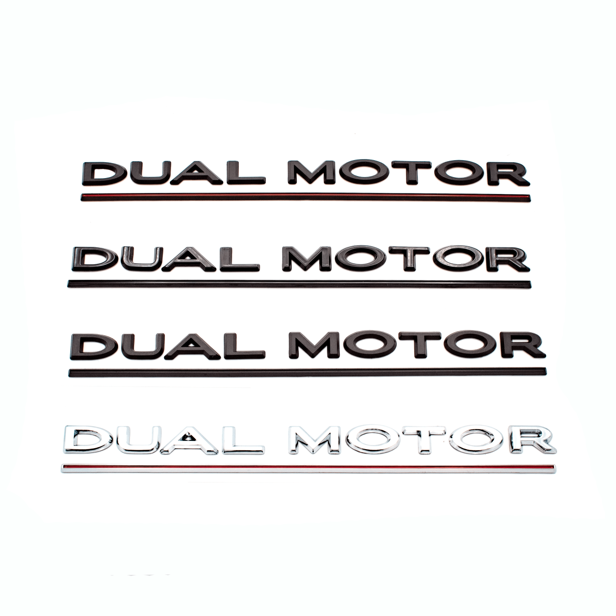 Emblème "DUAL MOTOR" pour coffre arrière - Tesla Model S, X, 3 et Y