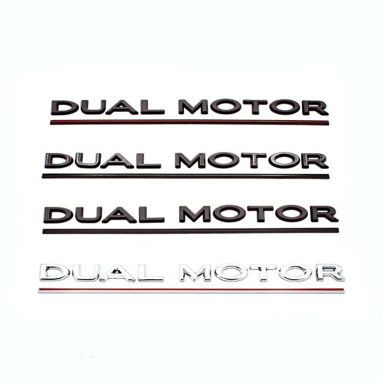 Emblème "DUAL MOTOR" pour coffre arrière - Tesla Model S, X, 3 et Y