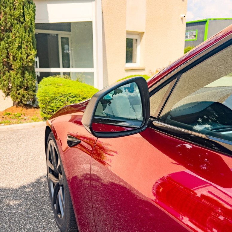 Spejlkapsler i kulfiber til Tesla Model S LR & Plaid 2022 +