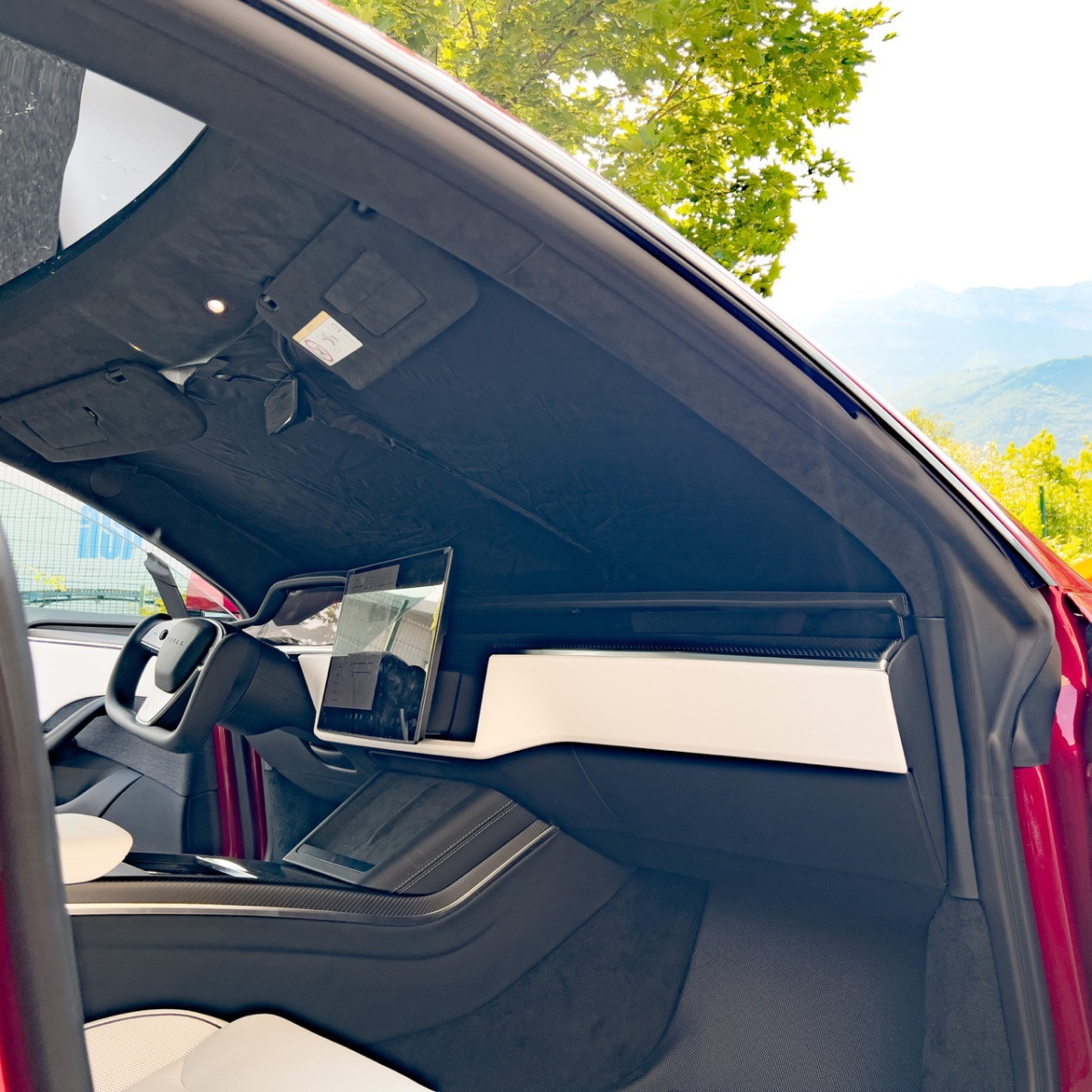 Solskjerm for frontrute til Tesla Model S 2012 - 2023+