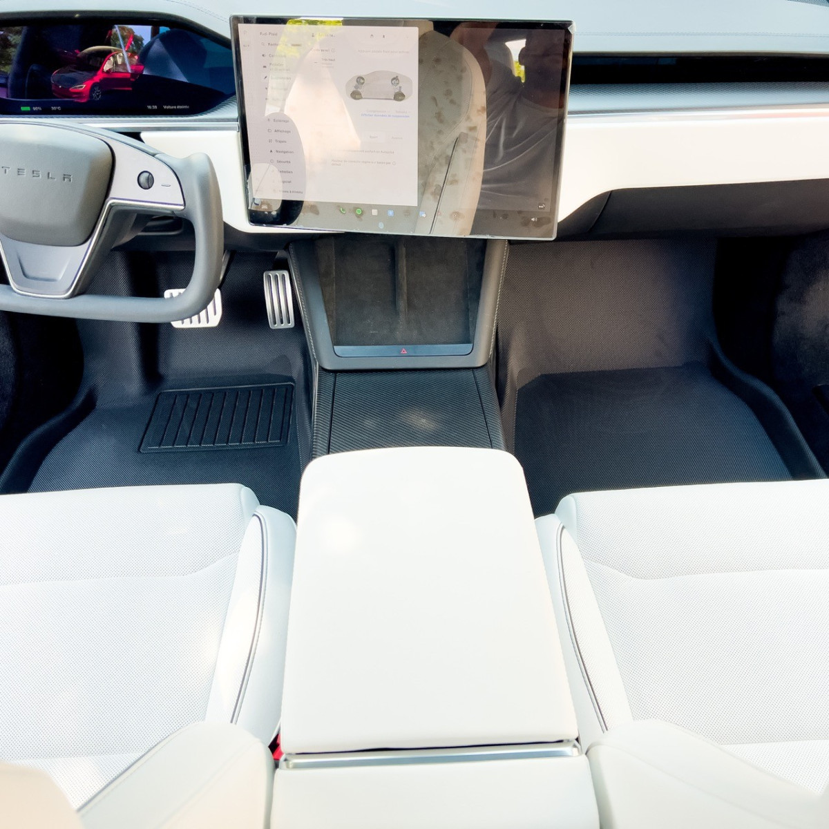 Alfombrillas 3D adaptadas y conformadas para Tesla Model S Plaid y LR 2021+