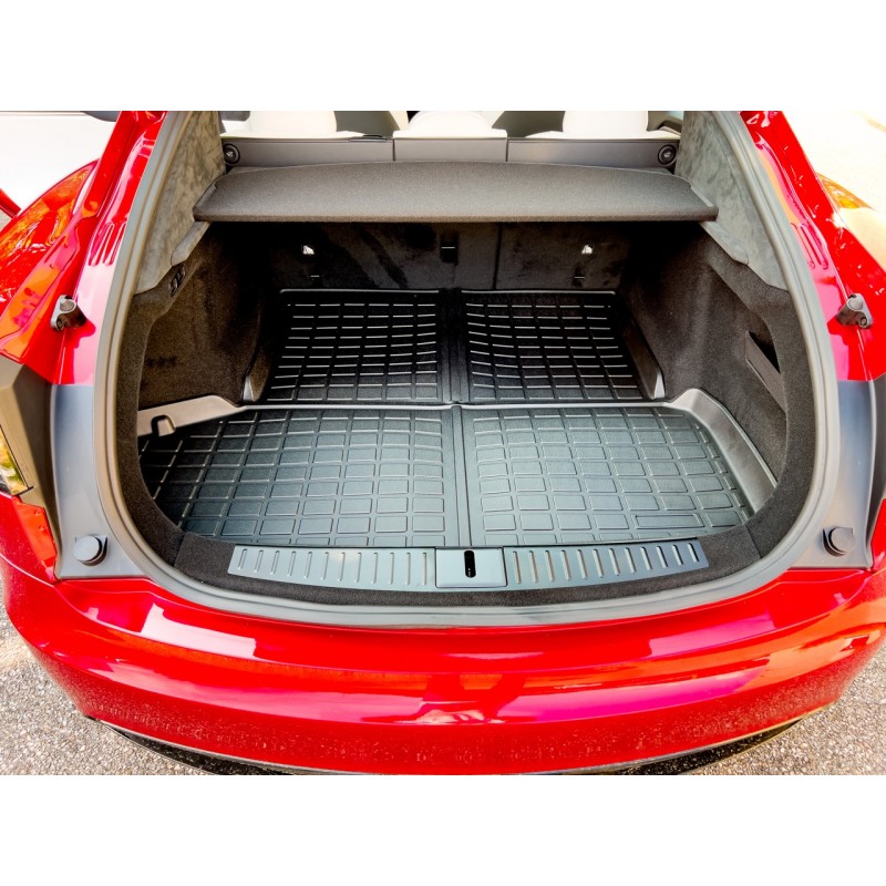 Kofferraummatte 3D aus Gummi TESLA Model S Plaid seit 2021 (rear boot) /  6050111 / erhöhte kanten