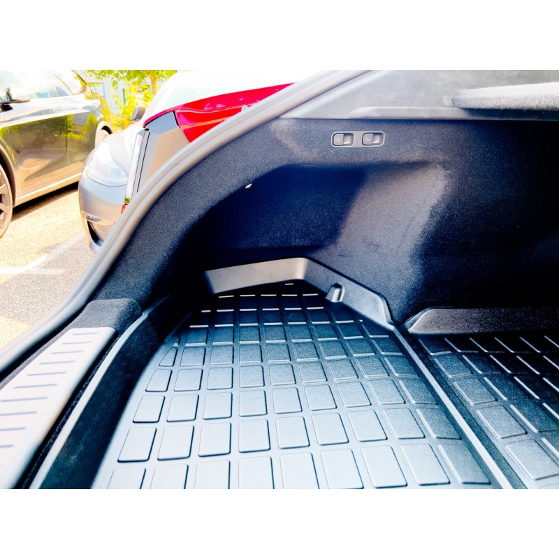  Tapis de coffre arrière de voiture bande de protection arrière  anti-coup de pied Protection contre les rayures film de porte de coffre  coussin de protection, compatible for Tesla modèle Y