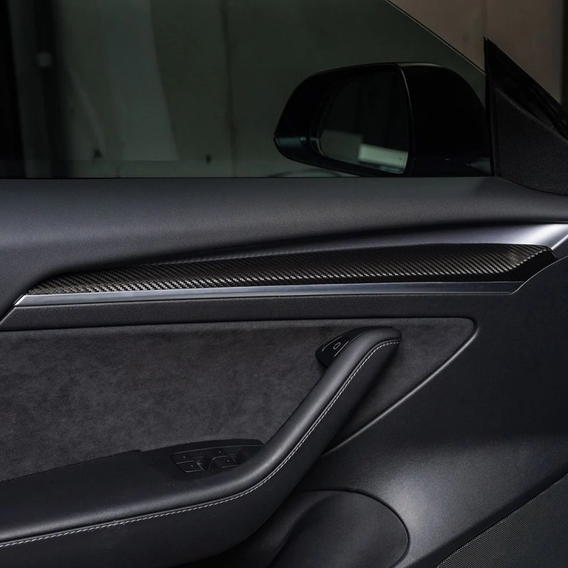 Garniture de couverture de panneau de porte intérieure de voiture  Accessoires intérieurs décoratifs pour 11e génération 2022 2023 - Abs  Carbon