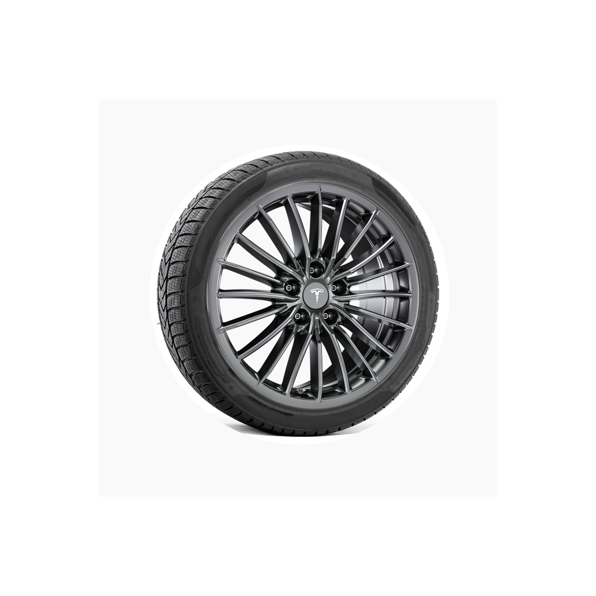 Roți de iarnă complete de 19'' pentru Tesla Model Y cu jante R68 și anvelope (set de 4)