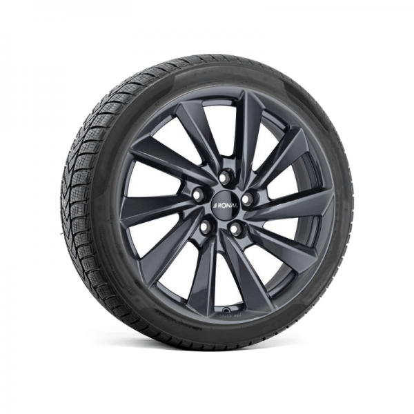 Komplette vinterhjul til Tesla Model 3 - 18" Ronal R70 hjul med dæk (sæt med 4)