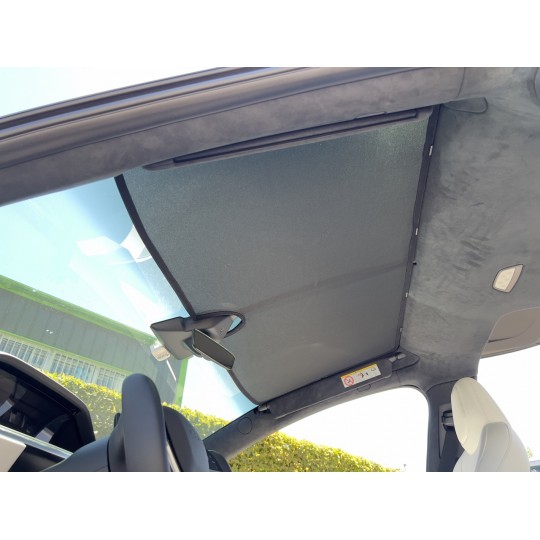 Delvis solskærm til forrude til Tesla Model X LR & Plaid 2021+