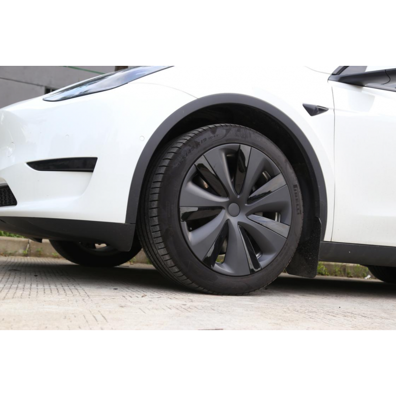 Tesla Model Y noir Aero hubcaps hubcaps set - Mise à niveau sportive pour  jantes