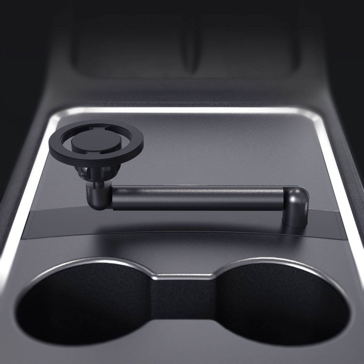 In die Mittelkonsole integrierte MagSafe-Handyhalterung für Tesla Model 3 und Model Y