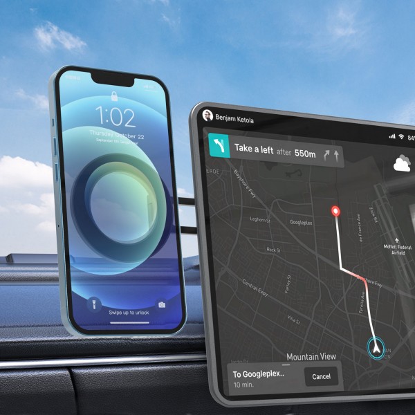 Soporte MagSafe para teléfonos sin carga que se pega a la pantalla para Tesla Model 3 y Model Y