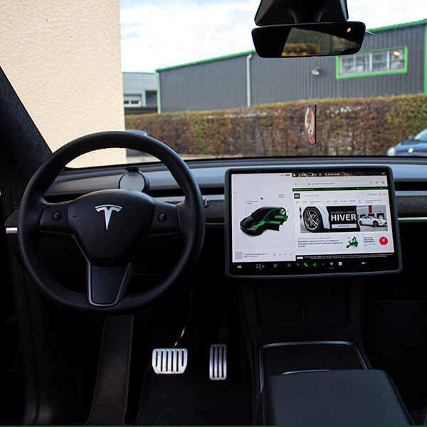Protection contour d'écran en silicone pour Tesla Model 3 et Model Y