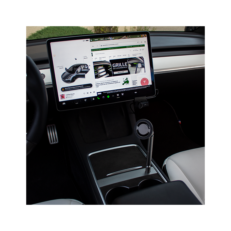 MagSafe-telefonholder integreret i midterkonsollen til Tesla Model 3 og Model Y