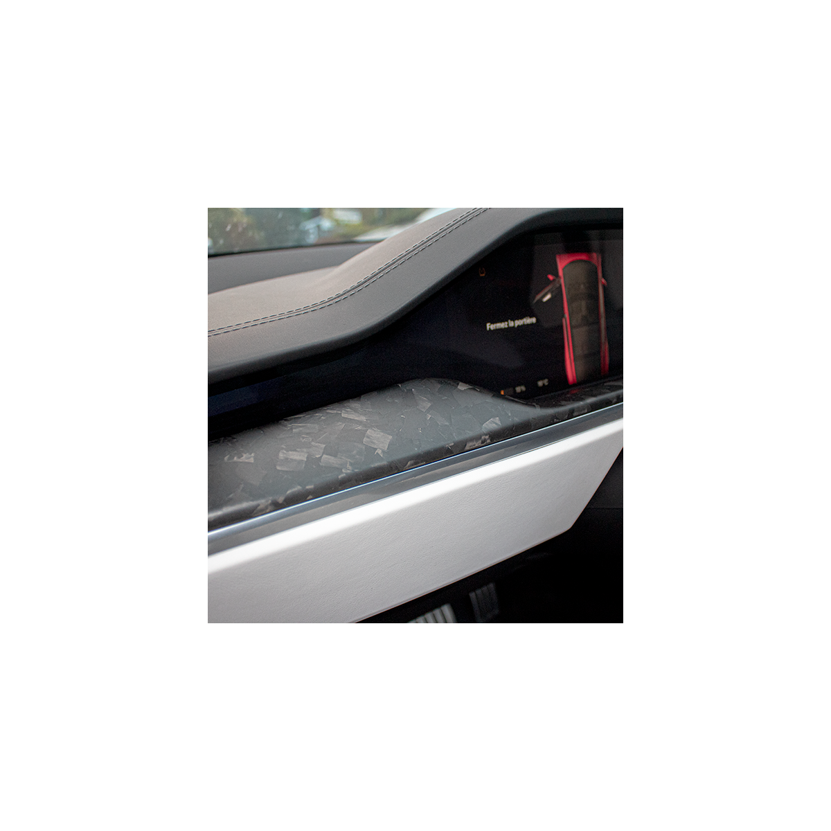 Tesla Model S Model X Dashbord og dørpaneler i karbon for og LR & Plaid 2022 +