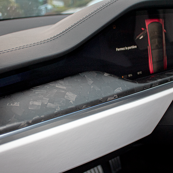 Cruscotto e pannelli porta in carbonio per Tesla Model S e Model X LR & Plaid 2022 +