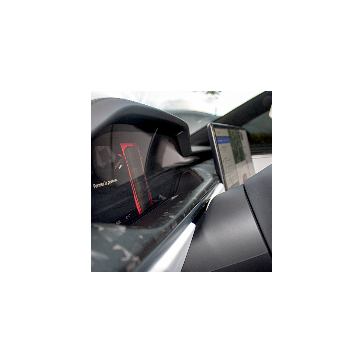 Cruscotto e pannelli porta in carbonio per Tesla Model S e Model X LR & Plaid 2022 +
