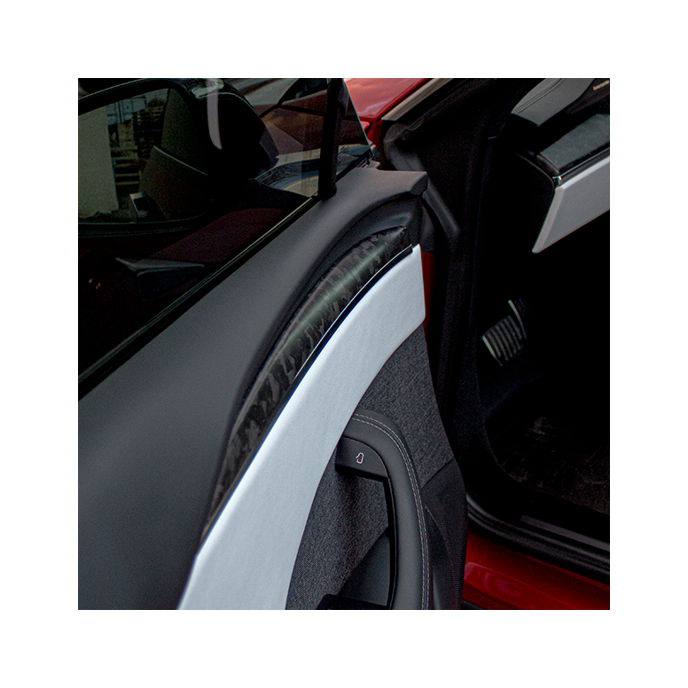 Tesla Model S Model X Dashbord og dørpaneler i karbon for og LR & Plaid 2022 +