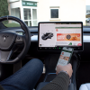 In die Mittelkonsole integrierte MagSafe-Handyhalterung für Tesla Model 3 und Model Y