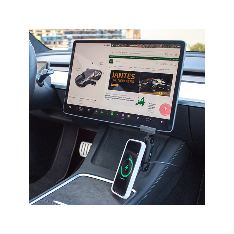 TORRAS Magsafe Soporte de coche para Tesla [plegable y oculto] Modelo Y 3,  soporte de teléfono Tesla para iPhone 14 13 12 Pro Max, soporte magnético