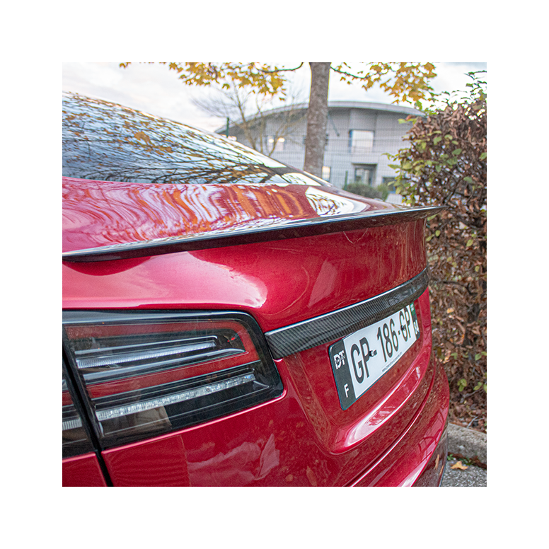 Tesla Model S Bagasjeromsskinne i karbon for og X LR & Plaid 2022+