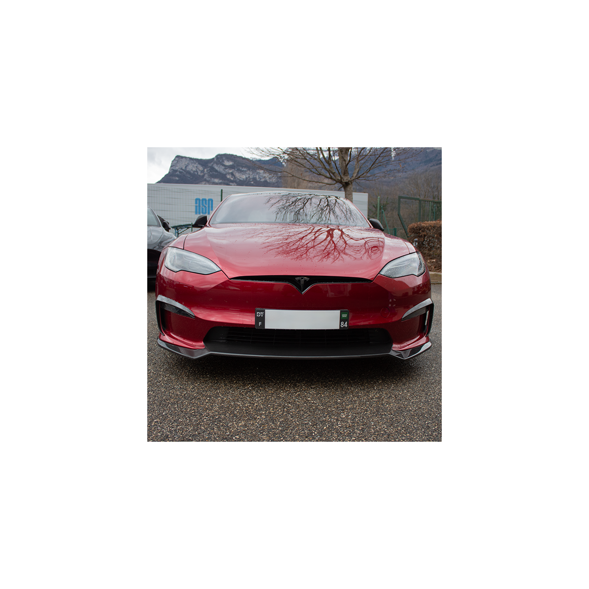 Spoiler / frontblad DynoTec ElementX® til Tesla Model S LR & Plaid 2022+