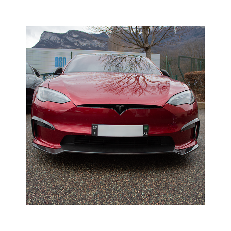 Spoiler / frontblad DynoTec ElementX® til Tesla Model S LR & Plaid 2022+