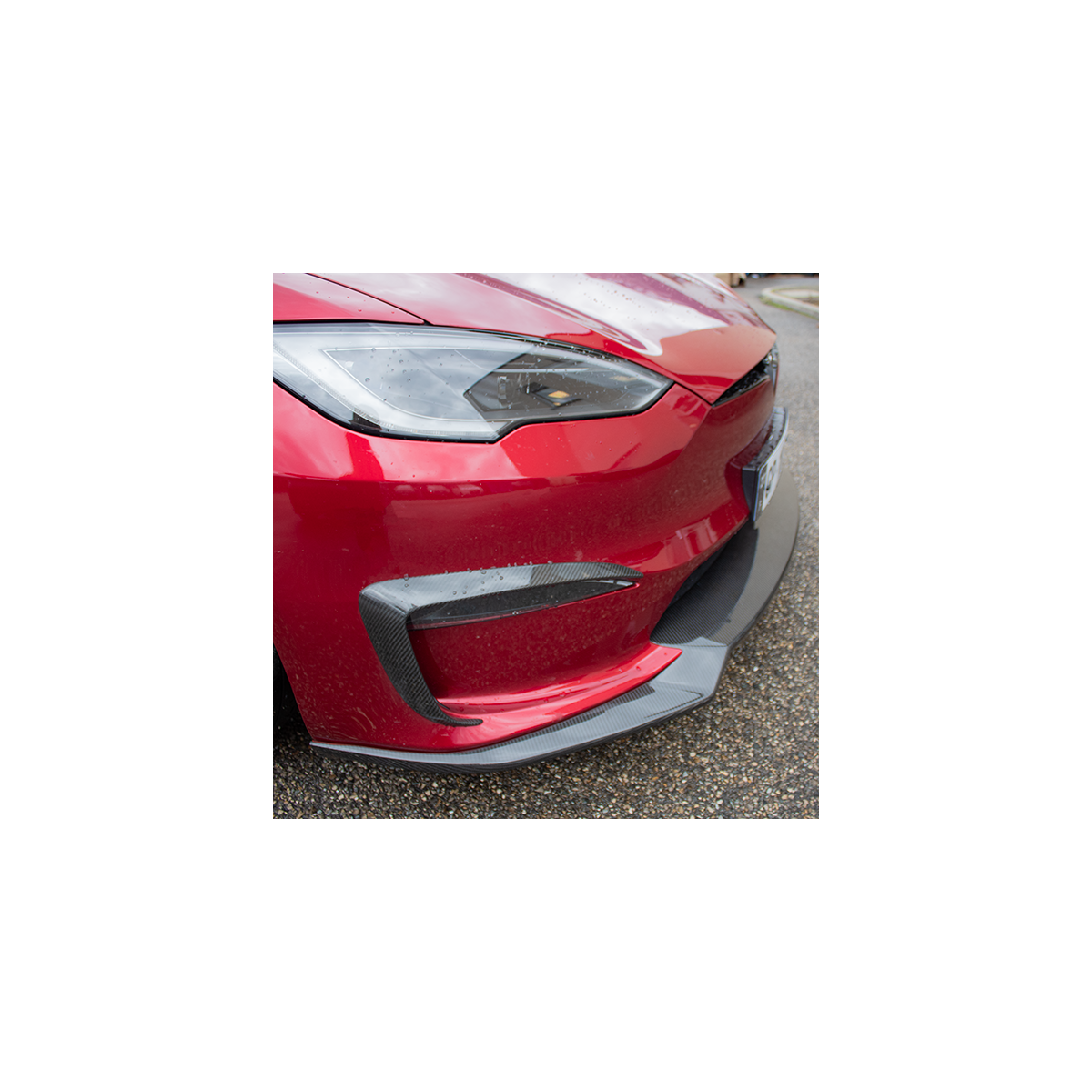 Spoiler / frontblad DynoTec ElementX® til Tesla Model S LR & Plaid 2022+