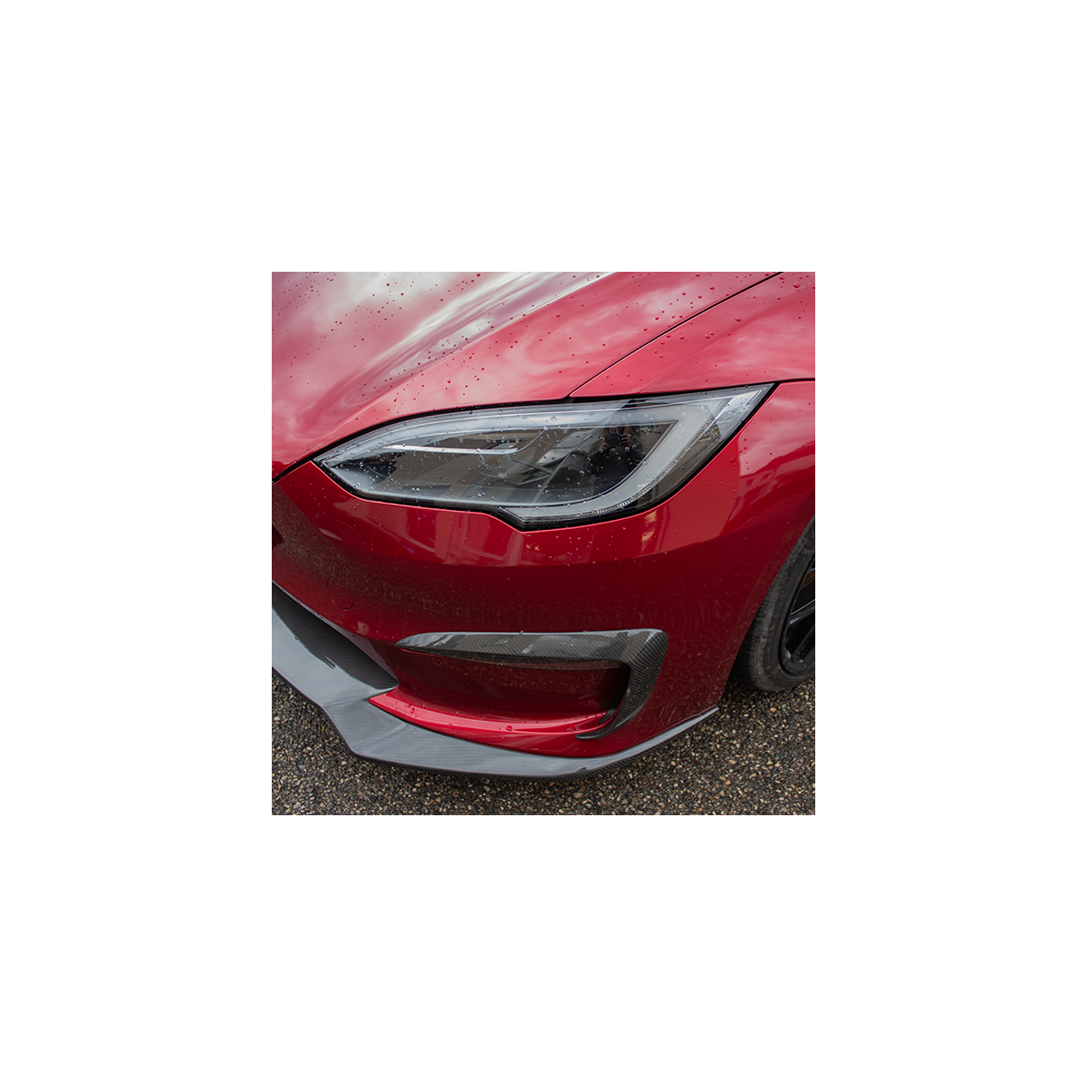 Spoiler / lâmina dianteira DynoTec ElementX® para Tesla Model S LR & Plaid 2022+