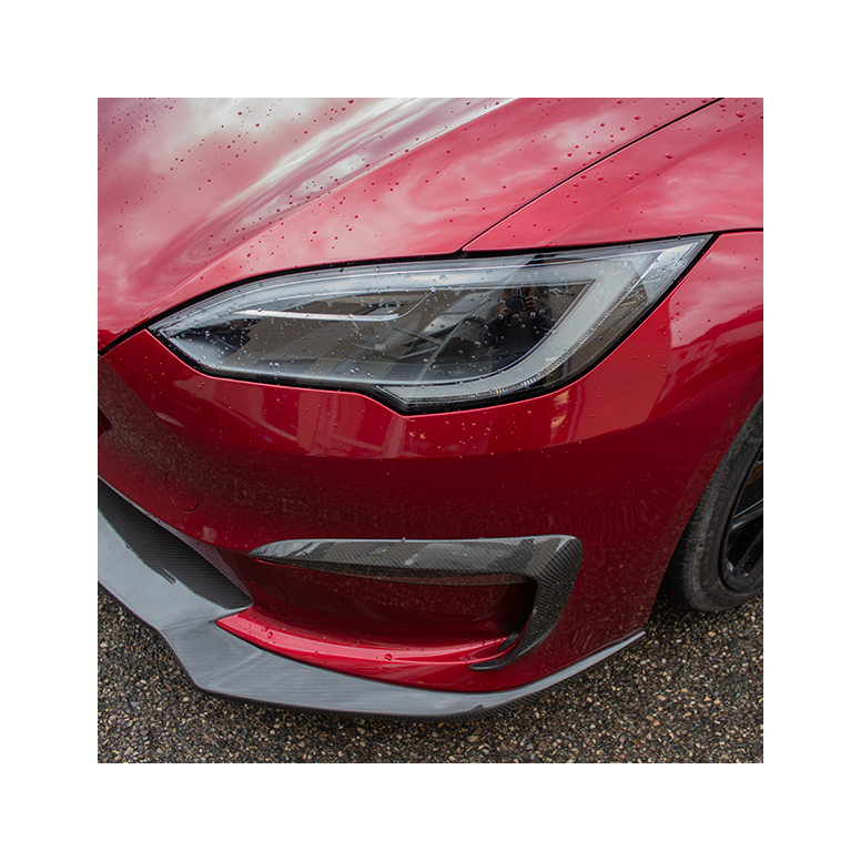 DynoTec Tesla Model S Spoiler / frontblad ElementX® for LR & Plaid 2022+