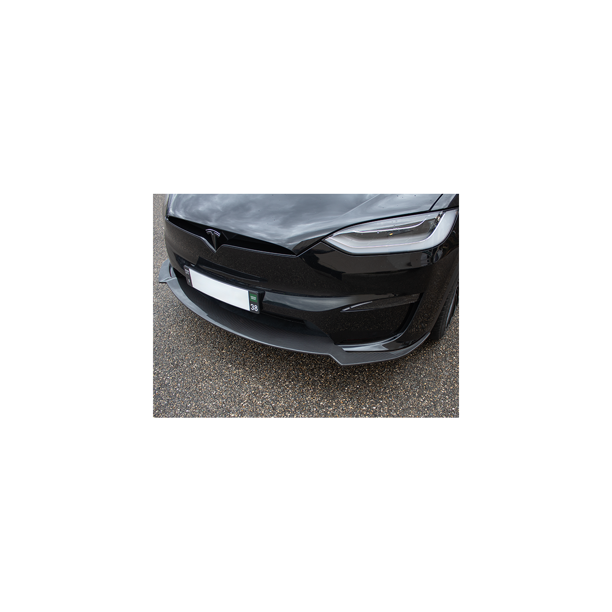 DynoTec Tesla Model X Spoiler / lamă față ElementX® pentru LR & Plaid 2022+