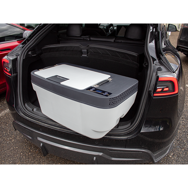 Large capacity under-cabinet cooler for Tesla Model Y