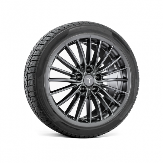 Enjoliveur de roue de style tourbillon pour Tesla 2024 Model Roues Phonton  3 Highland 18 ''(4PCS) - Argent