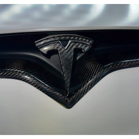 Frontlogo i kulfiber til Tesla Model X 2022+