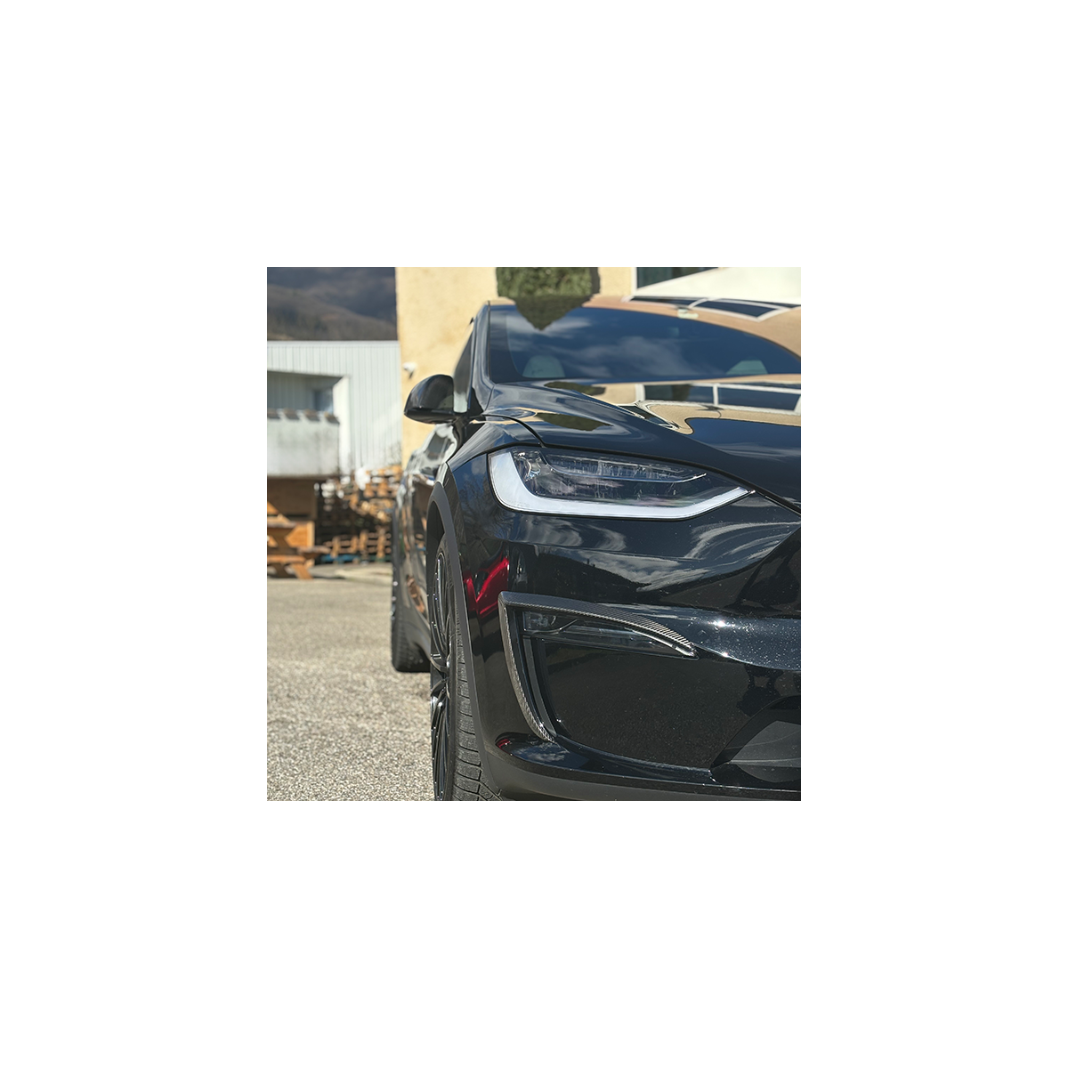 Fog Light Carbon Front für Tesla Model X LR & Plaid 2022+