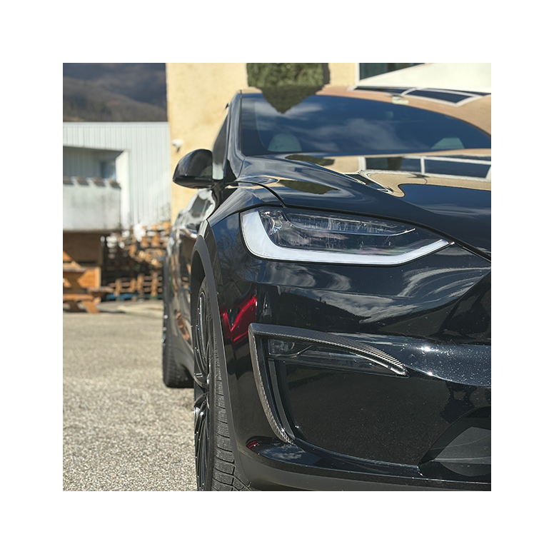 Tesla Model X Luz antiniebla delantera de carbono para LR y Plaid 2022+