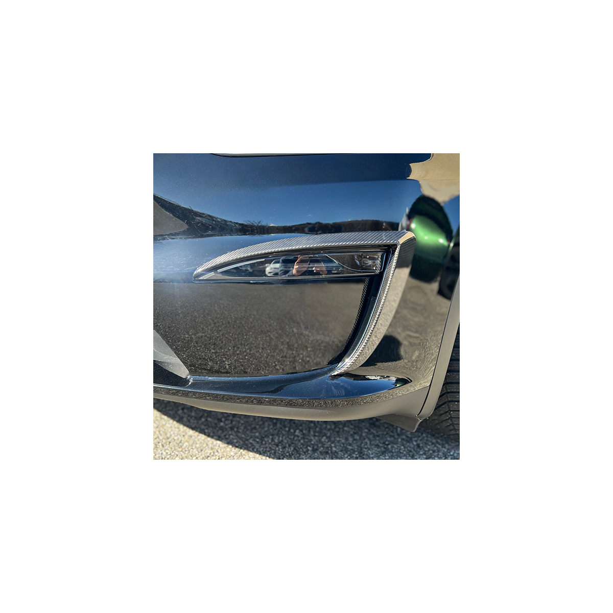 Tesla Model X Luz antiniebla delantera de carbono para LR y Plaid 2022+