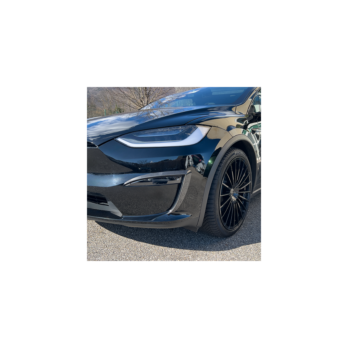 Tesla Model X Karbonowe przednie światło przeciwmgielne dla LR i Plaid 2022+