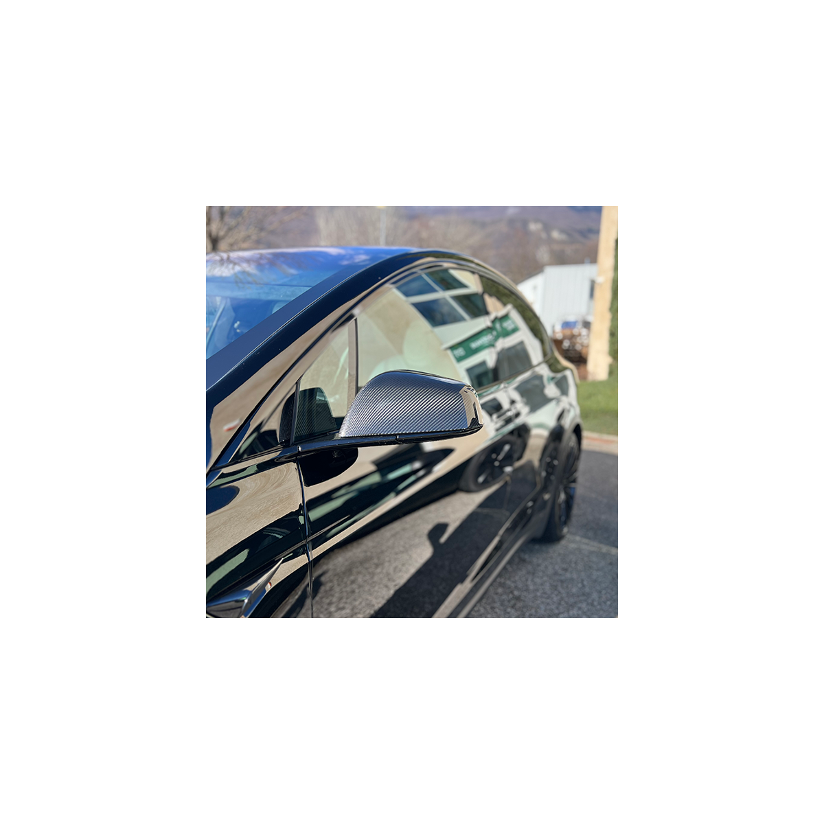 Karbónové kryty zrkadiel - Tesla Model X 2016-2021