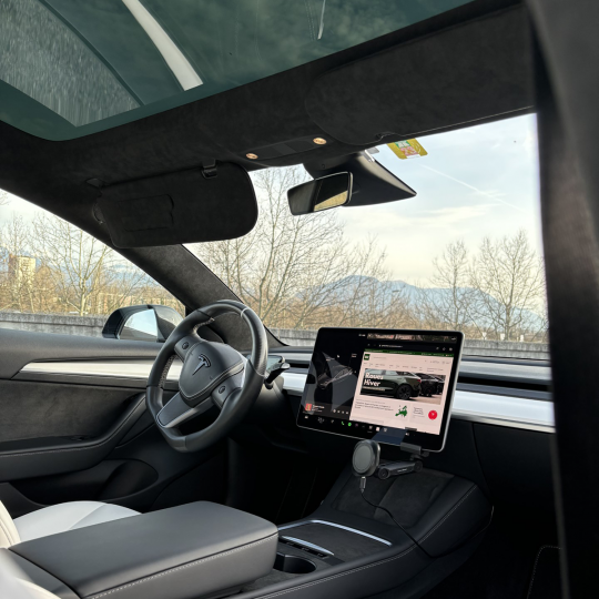 Alcantara® headlining for Tesla Model 3