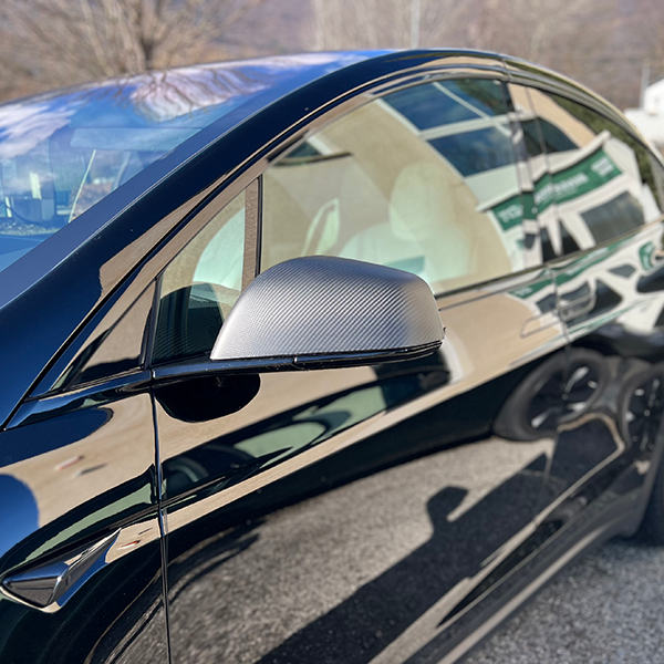 Capas dos espelhos retrovisores em carbono para Tesla Model X LR & Plaid 2022 +