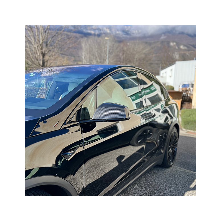 Tesla Model X Karbónové kryty zrkadiel pre LR & Plaid 2022 +