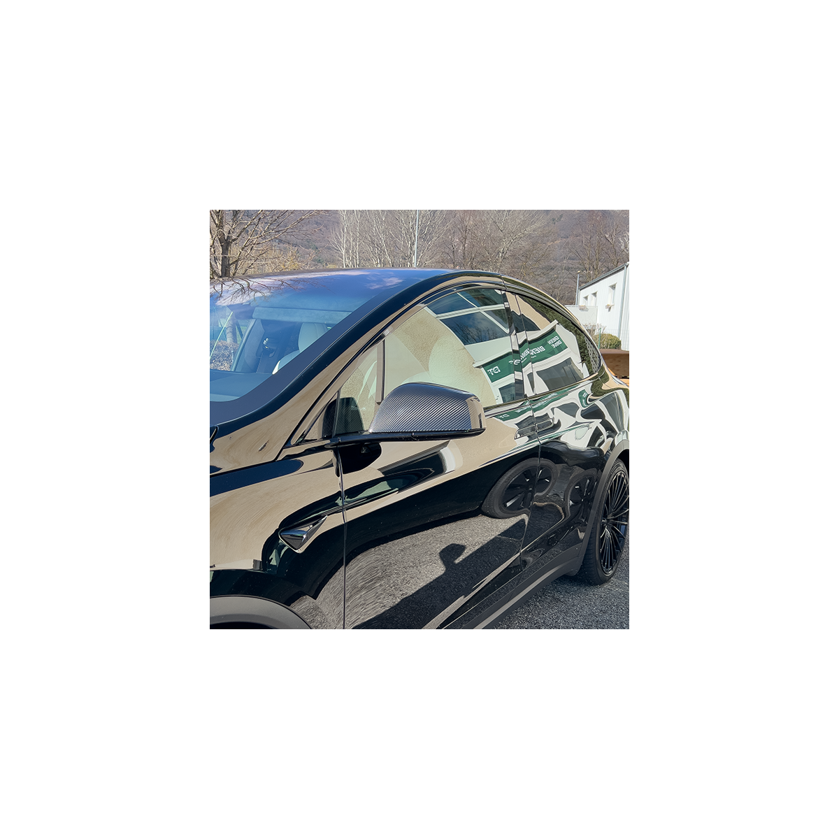 Carbon spejlkapper til Tesla Model X LR & Plaid 2022 +
